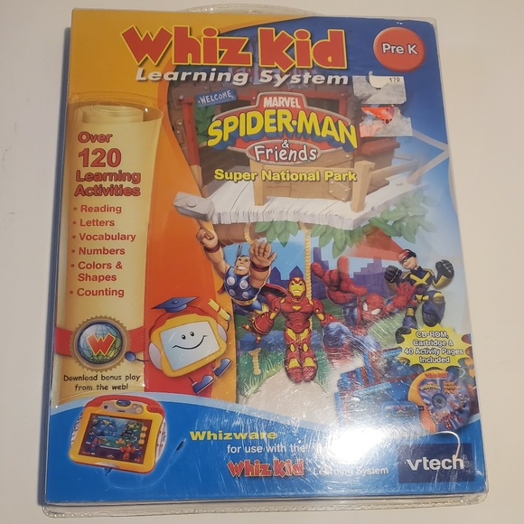 NEW V-Tech Whiz Kid Learning System Spiderman & Friends Pre K Whizware - Picture 6 of 10